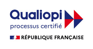 Blog HappeSmoke | HappeDeveloppement centre de formation certifié Qualiopi. Logo Qualiopi avec texte certifié et drapeau français