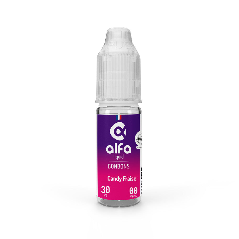 E-liquide Candy fraise 10ml - Alfaliquid DLUO