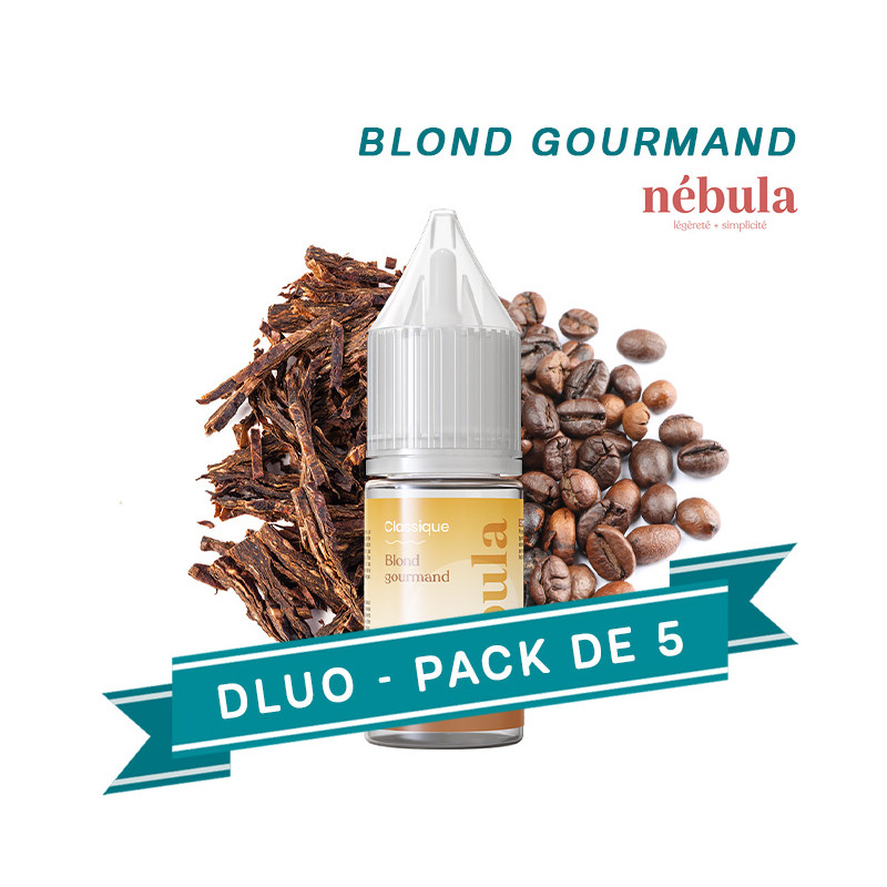 PACK DLUO x5 E-liquides Blond Gourmand 10ml - Nébula