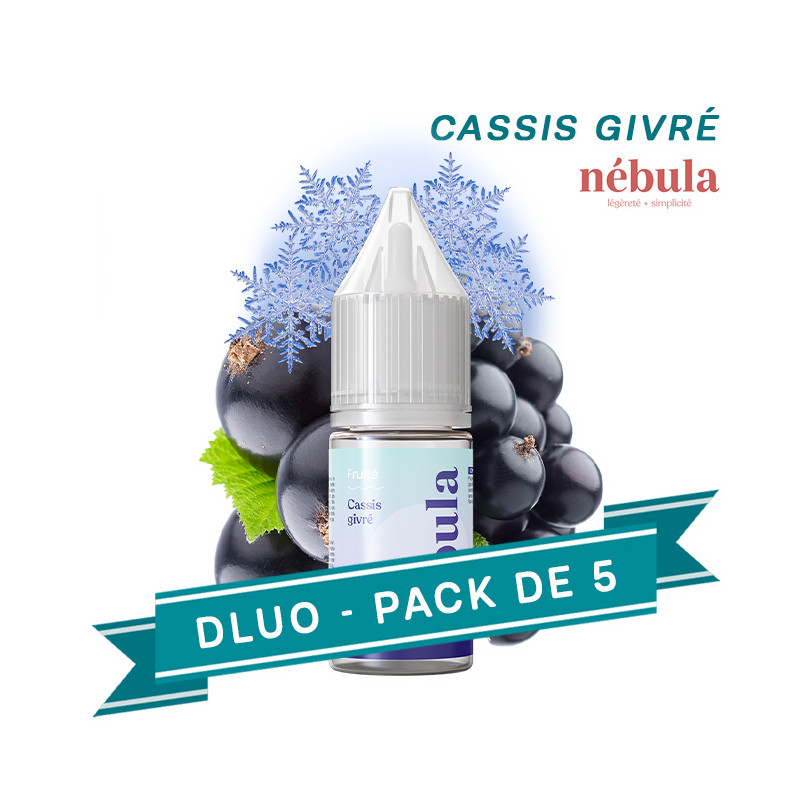 PACK DLUO x5 E-liquides Cassis Givré 10ml - Nébula