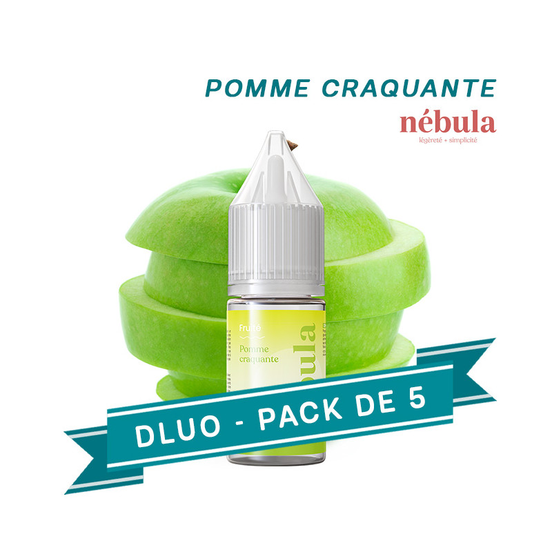 PACK DLUO x5 E-liquides Pomme Craquante 10ml - Nébula