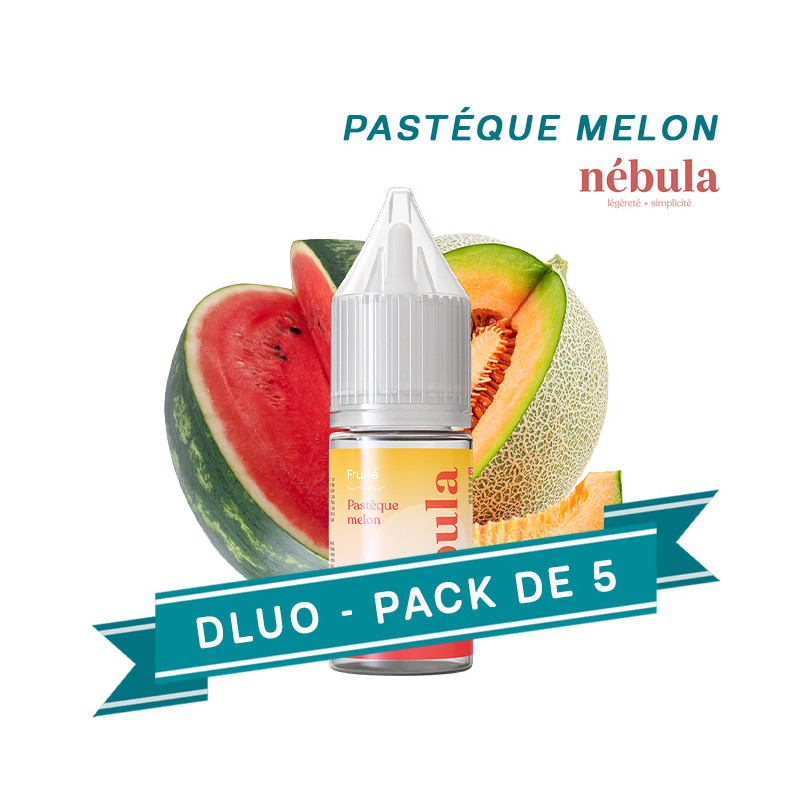 PACK DLUO x5 E-liquides Pastèque Melon 10ml - Nébula