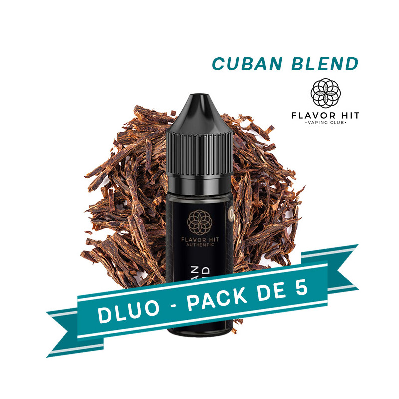 PACK DLUO x5 E-liquides Cuban Blend 10ml - Flavor Hit