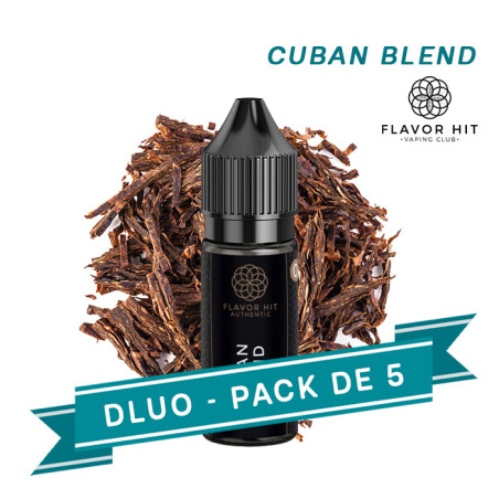 PACK DLUO x5 E-liquides Cuban Blend 10ml - Flavor Hit