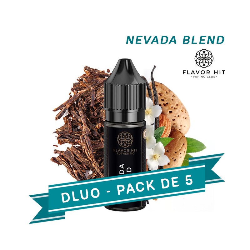 PACK DLUO x5 E-liquides Nevada Blend 10ml - Flavor Hit