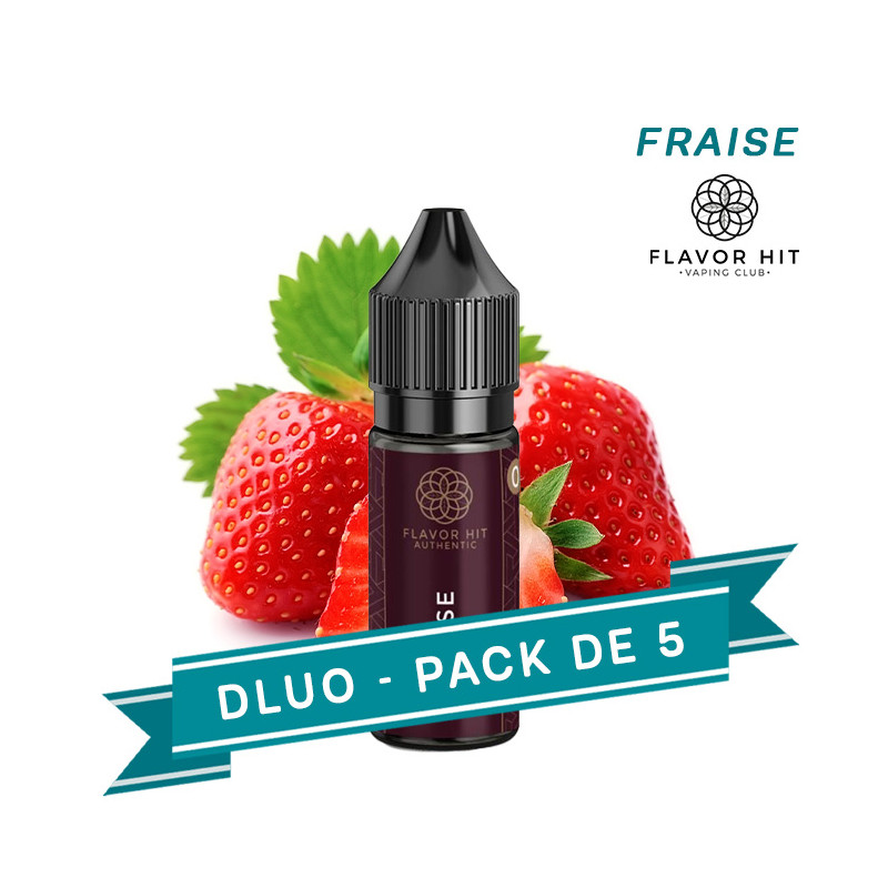 PACK DLUO x5 E-liquides Fraise 10ml - Flavor Hit