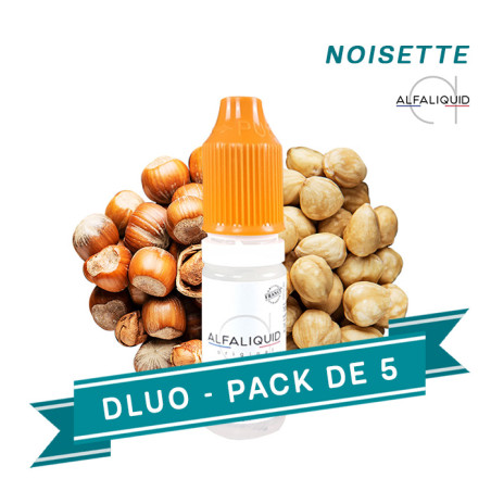 PACK DLUO X5 E-liquides Noisette 10ml - Alfaliquid