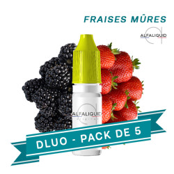 PACK DLUO x5 E-liquides Fraise mûre 10ml - Alfaliquid