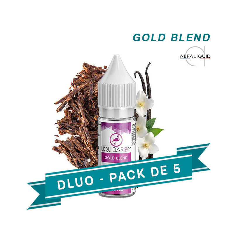 Pack DLUO x5 E-liquides Tabac Gold 10ml - LiquidArom