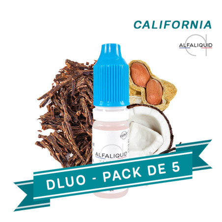 PACK DLUO X5 E-Liquides CALIFORNIA  10ml - Alfaliquid