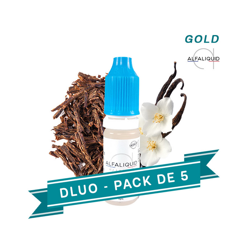 Pack DLUO X5 E-liquides GOLD 10ml - ALFALIQUID