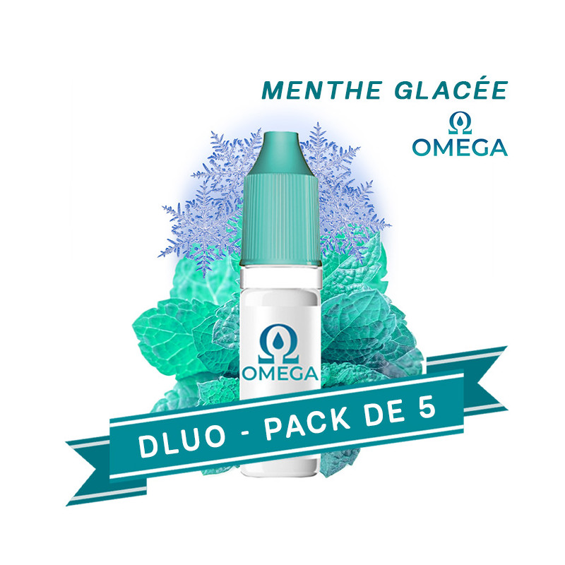 PACK DLUO X5 E-Liquides MENTHE GLACEE OMEGA 10ml - ALFALIQUID