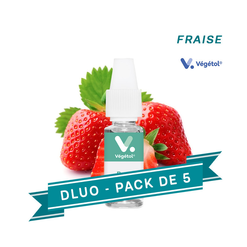 PACK DLUO x5 E-liquides Pure Fraise 10ml - Vegetol
