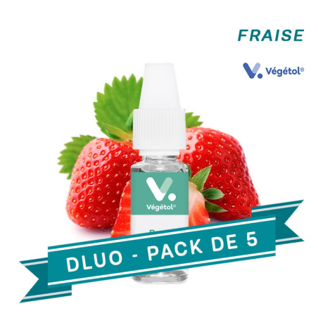 PACK DLUO x5 E-liquides Pure Fraise 10ml - Vegetol