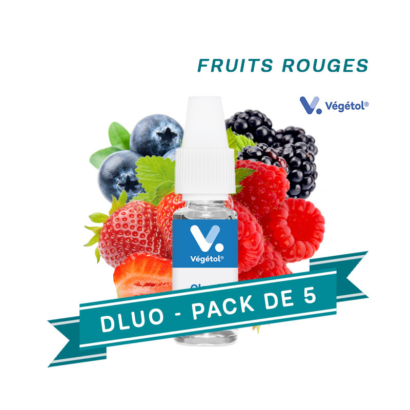 PACK DLUO X5 E-liquides Fruits Rouges 10ml - Végétol