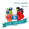 PACK DLUO X5 E-liquides Fruits Rouges 10ml - Végétol