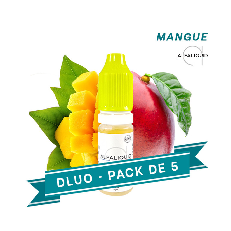 PACK DLUO x5 E-liquides Mangue 10ml - Alfaliquid