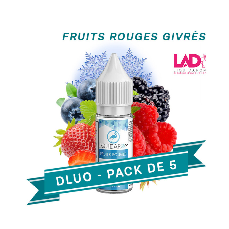PACK DLUO x5 E-liquides Fruits Rouges Givrés 10ml - LiquidArom