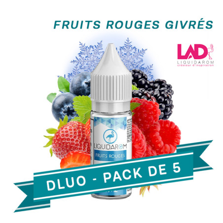 PACK DLUO x5 E-liquides Fruits Rouges Givrés 10ml - LiquidArom