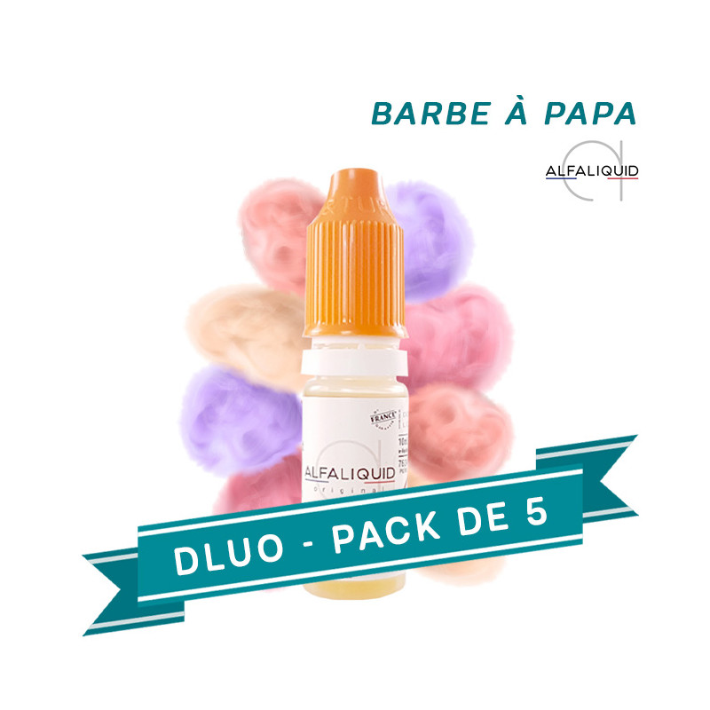 PACK DLUO x5 E-liquides Barbe à Papa 10ml - Alfaliquid