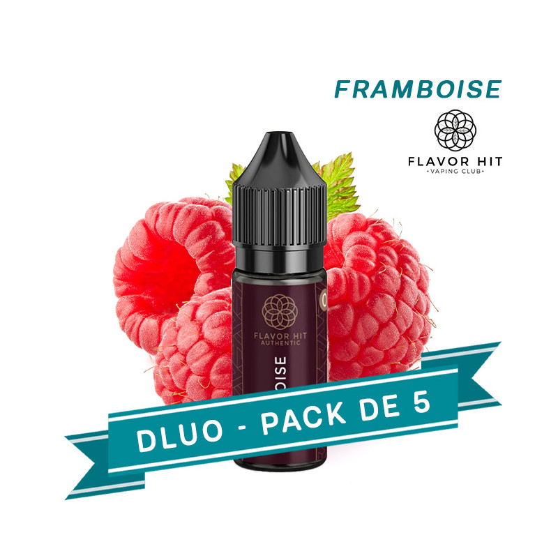 PACK DLUO x5 E-liquides Framboise 10ml - Flavor Hit