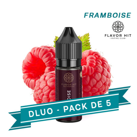 PACK DLUO x5 E-liquides Framboise 10ml - Flavor Hit à 9,50