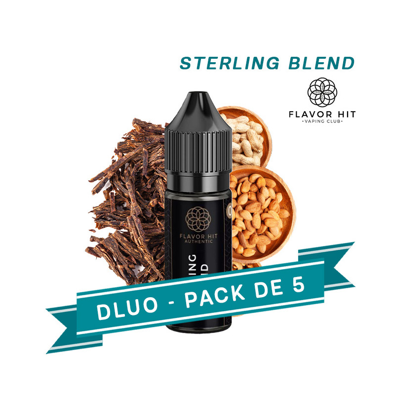 PACK DLUO x5 E-liquides Sterling Blend 10 ml - Flavor Hit