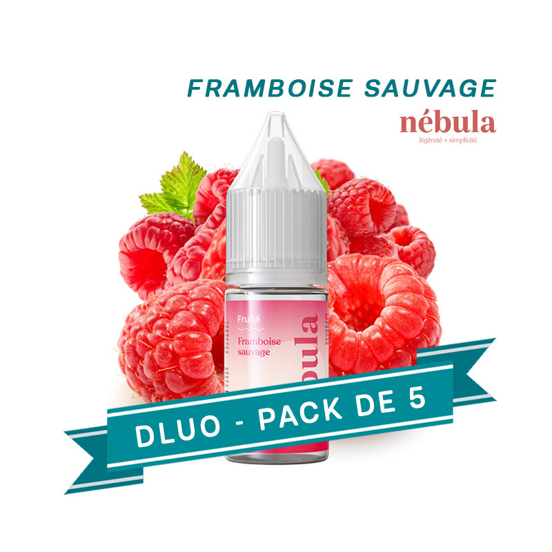 PACK DLUO X5 E-liquides Framboise sauvage 10ml- Nébula