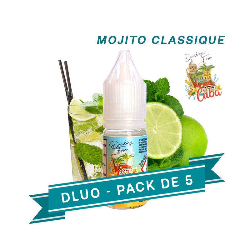 PACK DLUO x5 E-liquides Mojito 10ml - Drinking from Cuba