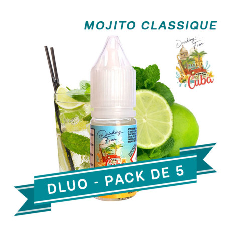 PACK DLUO x5 E-liquides Mojito 10ml - Drinking from Cuba
