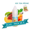 PACK DLUO x5 E-liquides Ice Tea Pêche 10ml - Drinking from Cuba