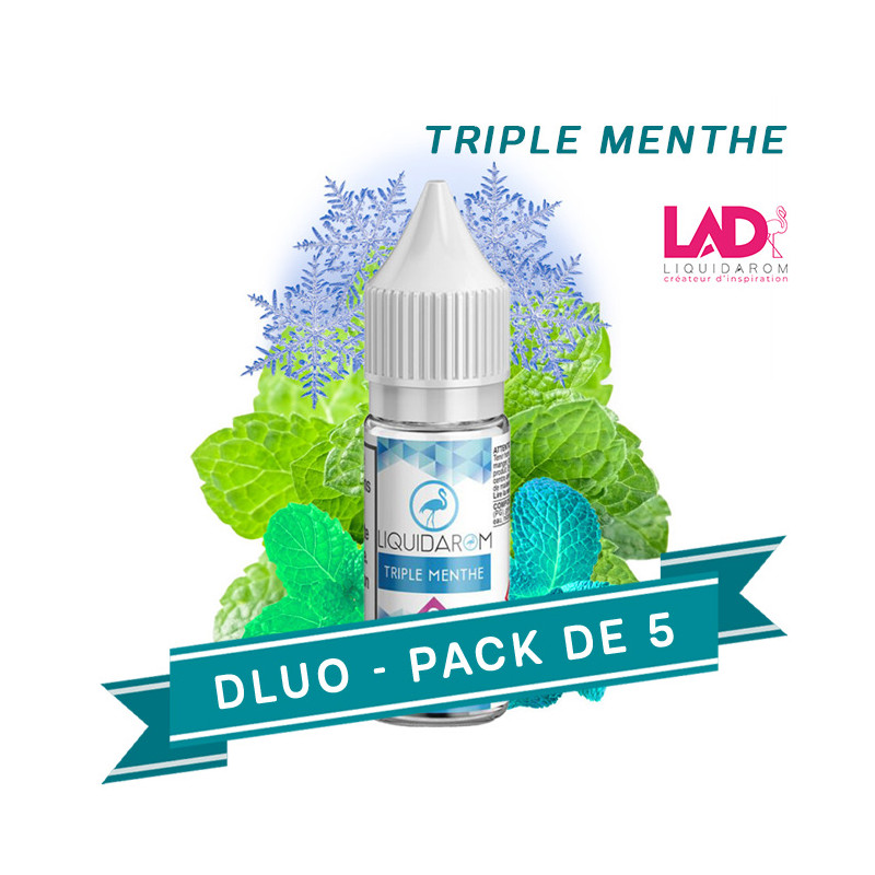 PACK DLUO x5 E-liquides Triple Menthe 10ml - Liquid'arom