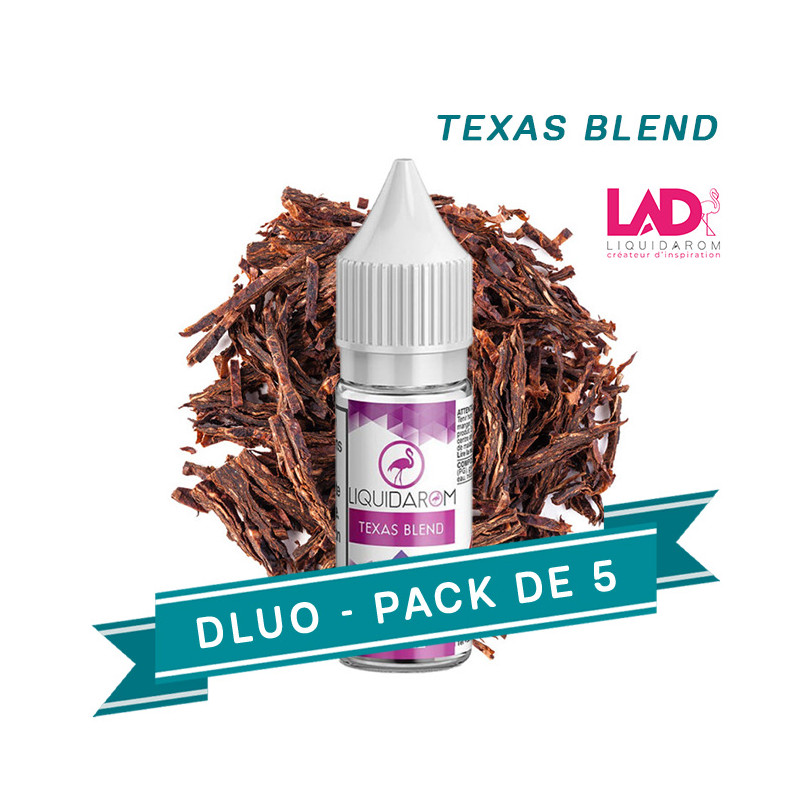 Pack DLUO x 5 E-liquides Texas Blend 10ml - Liquidarom