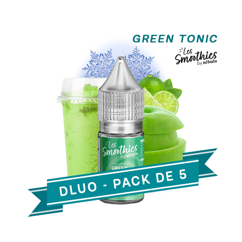 PACK DLUO x5 E-liquides Green Tonic 10ml - Les Smoothies