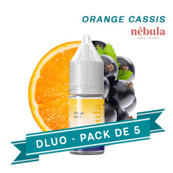 PACK DLUO x5 E-liquides Orange Cassis 10ml - Nébula