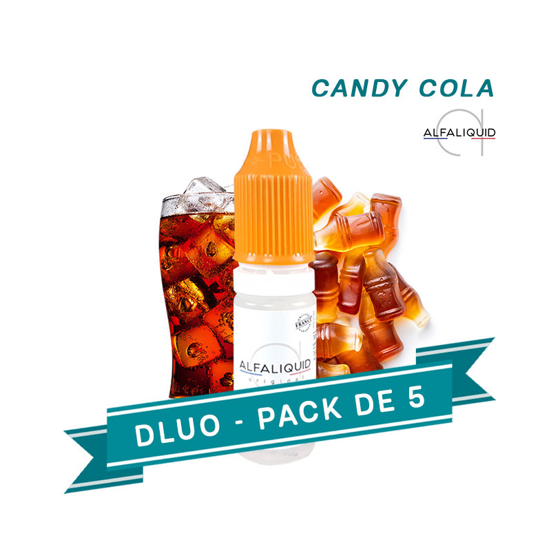 PACK DLUO x5 E-liquides Candy Cola 10ml - Alfaliquid