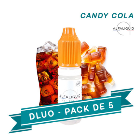 PACK DLUO x5 E-liquides Candy Cola 10ml - Alfaliquid