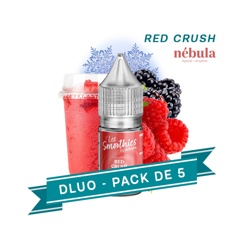 DLUO PACK X5  E-LIQUIDES RED CRUSH   10ML - NEBULA