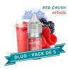 DLUO PACK X5  E-LIQUIDES RED CRUSH   10ML - NEBULA