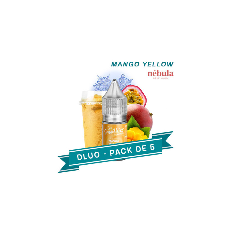 DLUO PACK X5  E-LIQUIDES MANGO YELLOW   10ML - NEBULA