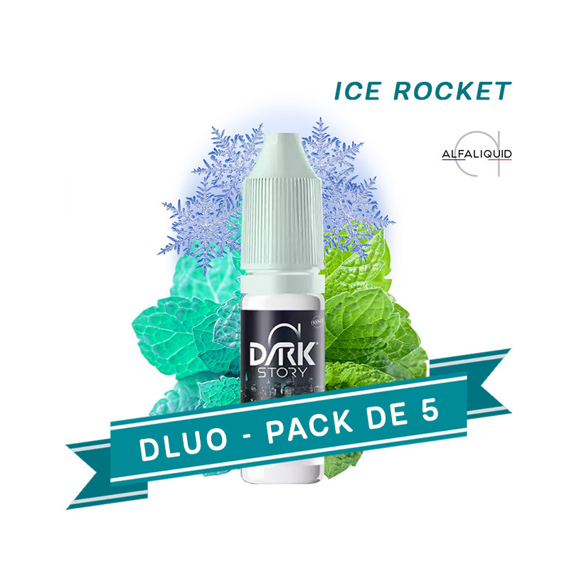 Pack DLUO x5 e-liquides Ice rocket 10ml- Dark story