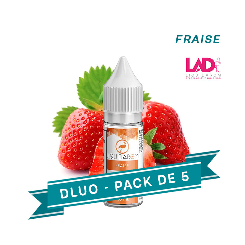 PACK DLUO x5 Eliquides fraise 10ml - Liquidarom