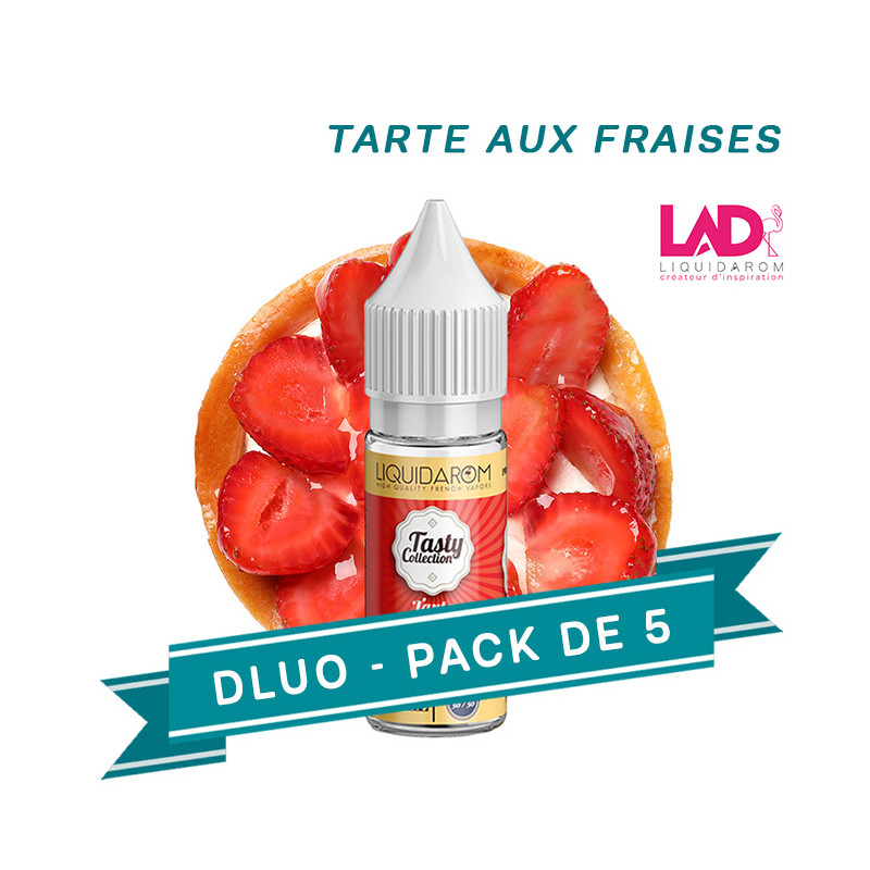 PACK DLUO x5 Eliquides Tarte aux fraises 10ml - liquidarom