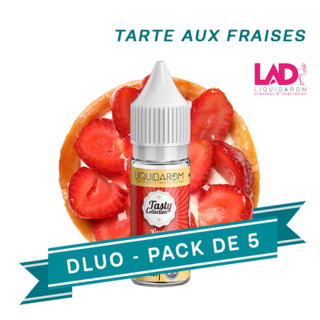 PACK DLUO x5 Eliquides Tarte aux fraises 10ml - liquidarom