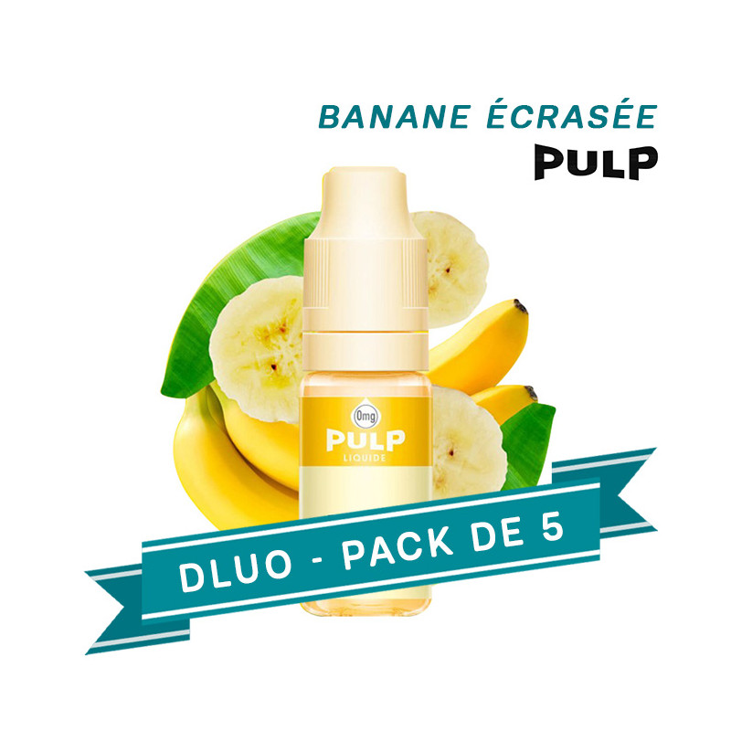 PACK DLUO X5 e-liquides Banane écrasée 10ml - Pulp