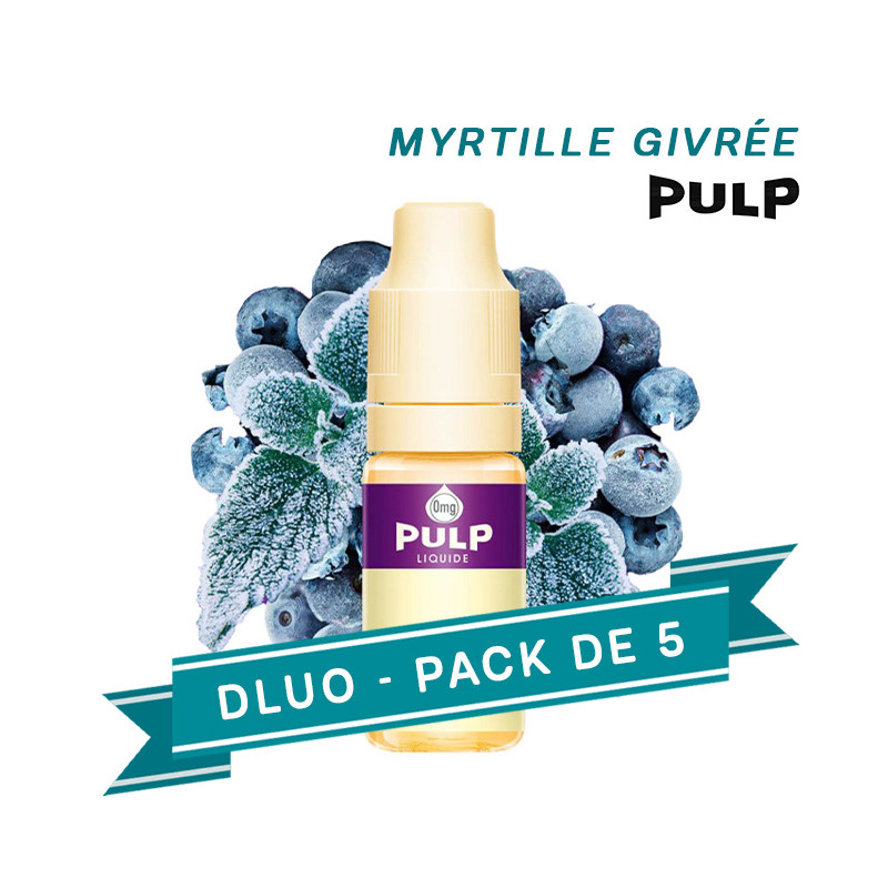 PACK DLUO X5 e-liquides Myrtille Givrée 10ml - Pulp