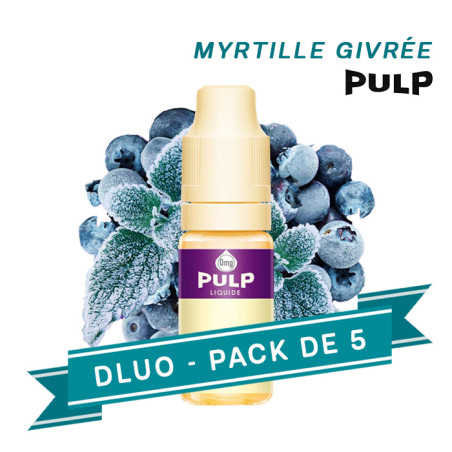 PACK DLUO X5 e-liquides Myrtille Givrée 10ml - Pulp