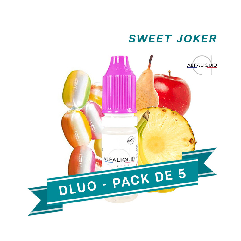 Pack DLUO x5 E-liquides Sweet Joker 10ml - Alfaliquid