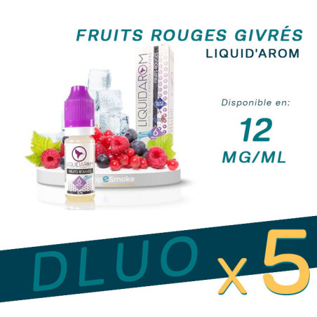 PACK DLUO x5 E-liquides Fruits Rouges Givrés 10ml - Liquid'Arom