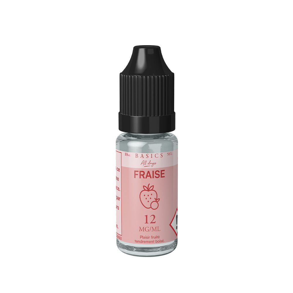 Pack 5 E-liquides Fraise 10ml - Les Basics